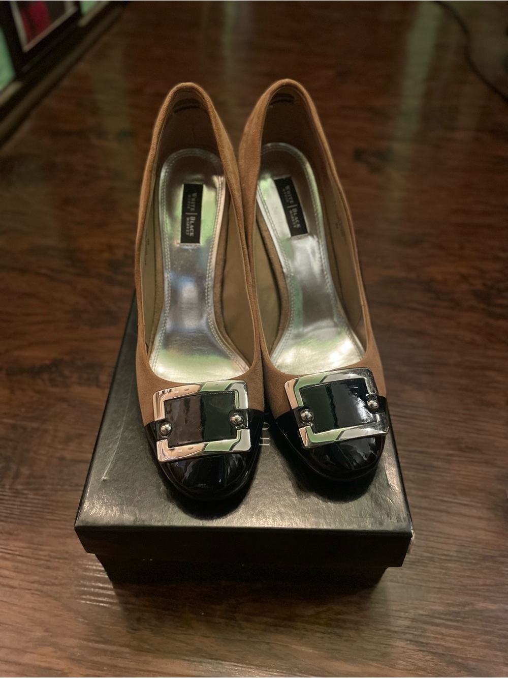 White House Black Market 'Theo' Suede Pumps
